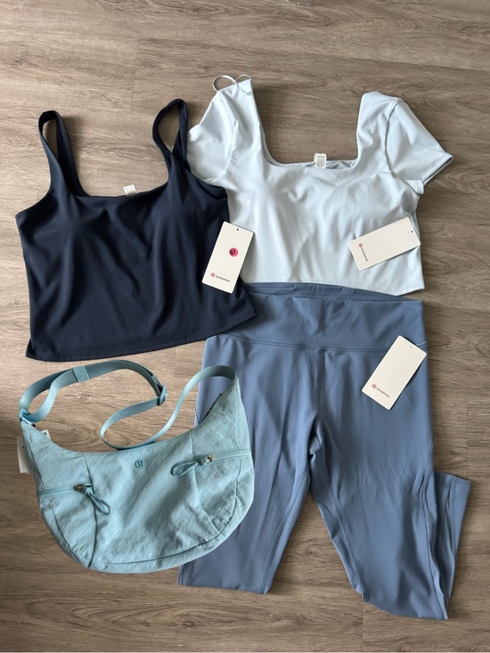 lululemon athletica Other - Lululemon Size 14 Blue Bundle + Slouchy Bag 6LFoam